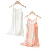 HAWEE Girl Nightgown Sleeveless Spaghetti Strap Pajamas Dress for Kids Sleepwear 2 Pack, 3-15 Years - KAMO