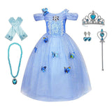 Girls Princess Dress Up Costume Halloween Fancy Dress - KAMO