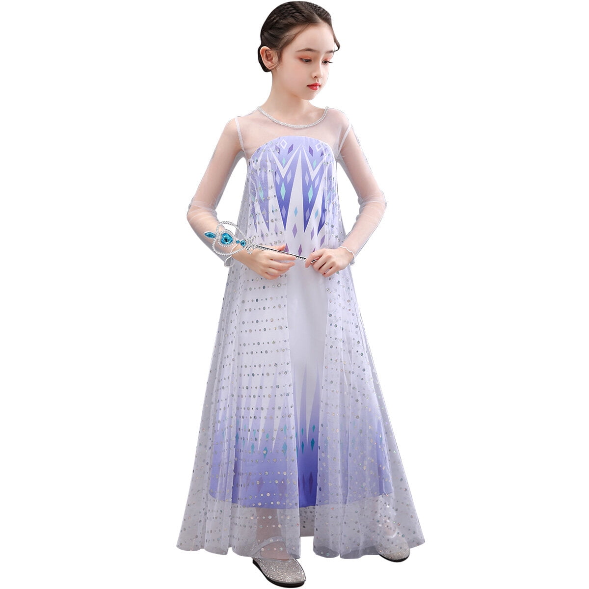 Girls Princess Dress Frozen Costume Elsa Dresses for Christmas, 8-10years Girls Princess Dress Frozen Costume Elsa Dresses for Christmas, 8-10years