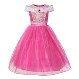 HAWEE Pink Princess Dress Party Toddler Girls Halloween Costume Deluxe Beauty Cosplay Outfit - KAMO