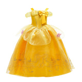 HAWEE Princess Dress up Birthday Party Fairy Yellow Costume for Toddler Girls - KAMO
