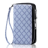 HAWEE Cellphone Wallet for Women Dual Zipper Long Purse with Removable Wristlet, Sunflower Yellow