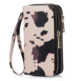HAWEE Cellphone Wallet for Women Dual Zipper Long Purse with Removable Wristlet, Sunflower Yellow