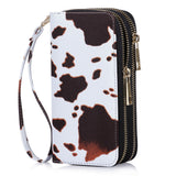 HAWEE Cellphone Wallet for Women Dual Zipper Long Purse with Removable Wristlet, Sunflower Yellow