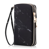 HAWEE Cellphone Wallet for Women Dual Zipper Long Purse with Removable Wristlet, Sunflower Yellow
