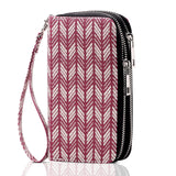 HAWEE Cellphone Wallet for Women Dual Zipper Long Purse with Removable Wristlet, Sunflower Yellow