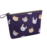 HAWEE Cosmetic Bag for Women Girls Make up Storage Pouch Case Portable Zipper Travel Accessories Organizer for Toiletry Water Repellent, Retro Camellia