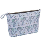 HAWEE Cosmetic Bag for Women Girls Make up Storage Pouch Case Portable Zipper Travel Accessories Organizer for Toiletry Water Repellent, Retro Camellia