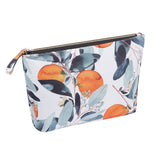HAWEE Cosmetic Bag for Women Girls Make up Storage Pouch Case Portable Zipper Travel Accessories Organizer for Toiletry Water Repellent, Retro Camellia