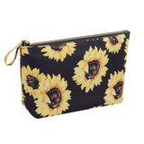 HAWEE Cosmetic Bag for Women Girls Make up Storage Pouch Case Portable Zipper Travel Accessories Organizer for Toiletry Water Repellent, Retro Camellia