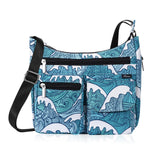 HAWEE Crossbody Bag for Women - Multi-pocket Shoulder Bag Lightweight Messenger Bag Casual printed Purse Handbag Travel Bag - KAMO