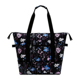 HAWEE Expandable Duffel Bag for Women with Trolley Sleeve and Wet Pocket Water Repellent Weekender Travel Tote Large Capacity Carry On Overnight Luggage for Gym/ Trip/ Camping/ Beach, Sunflower