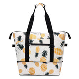 HAWEE Expandable Duffel Bag for Women with Trolley Sleeve and Wet Pocket Water Repellent Weekender Travel Tote Large Capacity Carry On Overnight Luggage for Gym/ Trip/ Camping/ Beach, Sunflower