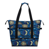 HAWEE Expandable Duffel Bag for Women with Trolley Sleeve and Wet Pocket Water Repellent Weekender Travel Tote Large Capacity Carry On Overnight Luggage for Gym/ Trip/ Camping/ Beach, Sunflower