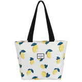HAWEE Sunflower Tote Bag with Zipper for Women Inside Mesh Pocket Heavy Duty Casual Cloth Shoulder Handbag Outdoors, Sunflower Yellow