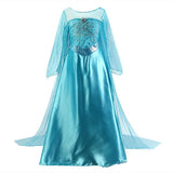 HAWEE Girls Princess Dress Costume with Long Cape - Luxury Sequin Halloween Dress up - KAMO