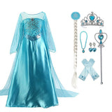 HAWEE Girls Princess Dress Costume with Long Cape - Luxury Sequin Halloween Dress up - KAMO