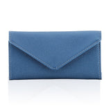 HAWEE Card Wallet RFID Blocking Envelope Style Tri-fold Checkbook Clutch Slim Vegan Leather 2 ID Windows with Coin Pocket, Green
