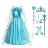 HAWEE Princess Dress Queen Costume Halloween Cosplay Dress up for Toddler Girls with Accessories - KAMO