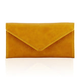HAWEE Card Wallet RFID Blocking Envelope Style Tri-fold Checkbook Clutch Slim Vegan Leather 2 ID Windows with Coin Pocket, Green