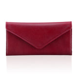 HAWEE Card Wallet RFID Blocking Envelope Style Tri-fold Checkbook Clutch Slim Vegan Leather 2 ID Windows with Coin Pocket, Green