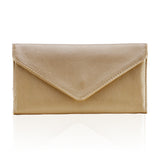 HAWEE Card Wallet RFID Blocking Envelope Style Tri-fold Checkbook Clutch Slim Vegan Leather 2 ID Windows with Coin Pocket, Green
