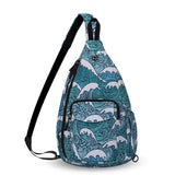 HAWEE Convertible Sling Backpack Purse Sunflower Crossbody Chest Bag Left and Right Shoulder Water Repellent