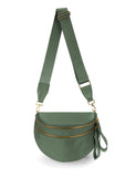 HAWEE Spacious Nylon Crossbody Bags Bum Bag for Women Large Sling Bag Purse with Adjustable Strap - KAMO