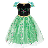 HAWEE Toddler Girls Princess Dress Qween Costume Snow Party Cosplay Fancy Dress with Accessories - KAMO