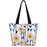 HAWEE Sunflower Tote Bag with Zipper for Women Inside Mesh Pocket Heavy Duty Casual Cloth Shoulder Handbag Outdoors, Sunflower Yellow