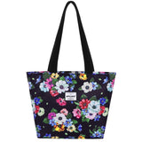 HAWEE Sunflower Tote Bag with Zipper for Women Inside Mesh Pocket Heavy Duty Casual Cloth Shoulder Handbag Outdoors, Sunflower Yellow