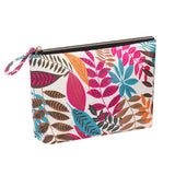 HAWEE Cosmetic Bag for Women Girls Make up Storage Pouch Case Portable Zipper Travel Accessories Organizer for Toiletry Water Repellent, Retro Camellia