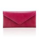 HAWEE Card Wallet RFID Blocking Envelope Style Tri-fold Checkbook Clutch Slim Vegan Leather 2 ID Windows with Coin Pocket, Green
