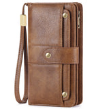 HAWEE Womens Wallets Large Capacity Credit Card Holder Rfid Wallet Women Zipper Pocket Leather Ladies Wristlet Clutch Wallet