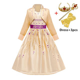 KAWELL Girls Princess Costumes Halloween Cosplay Fancy Party Dress up 3-12 Years - KAMO