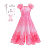 KAWELL Glinda Costume Dress Good Witch Cosplay Pink Pajamas Bubble Dress Halloween Costume - KAMO