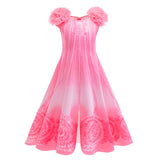 KAWELL Glinda Costume Dress Good Witch Cosplay Pink Pajamas Bubble Dress Halloween Costume - KAMO