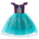 KAWELL Mermaid Princess Costume Tutu Fancy Dress Pageant Birthday Theme Party Halloween Toddler Girl Outfit - KAMO