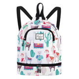 Drawstring Backpack Bag with Shoe Compartment, Large Gym Bag Sackpack Sports Beach Backpack for Men Women - KAMO