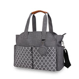 Fashion Mommy Tote Bag, Large Capacity Baby Diaper Bag with Insulated Bottle Pocket & Removable Strap - KAMO