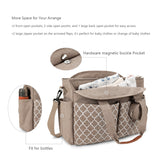 Fashion Mommy Tote Bag, Large Capacity Baby Diaper Bag with Insulated Bottle Pocket & Removable Strap - KAMO