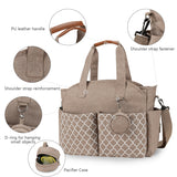 Fashion Mommy Tote Bag, Large Capacity Baby Diaper Bag with Insulated Bottle Pocket & Removable Strap - KAMO