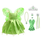 Princess Tinkerbell Costume for Girls Fancy Halloween Birthday Party Outfit Fairy Dress - KAMO