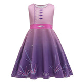 Summer Elsa Sleeveless, One-pieces Anna Elsa Costume Girls Dress, Birthday Party Dress up with Accessories - KAMO