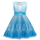 Summer Elsa Sleeveless, One-pieces Anna Elsa Costume Girls Dress, Birthday Party Dress up with Accessories - KAMO