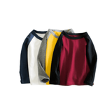 HAWEE Toddler Boys Cotton T Shirt 3 Pack Long Sleeve Shirts for 2-8 Years - KAMO