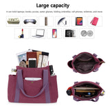 HAWEE Canvas Tote Bag for Women Daily Work Zippered Handbag Casual Shoulder Bag for Shopping Business Travel, Purple
