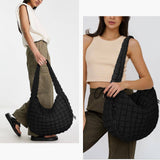 HAWEE Quilted Tote Bag Large Quilted Carryall Puffer Shoulder Bag Lightweight Quilted Padding Hobo Bag Quilted Bag - KAMO
