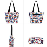 HAWEE Sunflower Tote Bag with Zipper for Women Inside Mesh Pocket Heavy Duty Casual Cloth Shoulder Handbag Outdoors, Sunflower Yellow