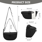 HAWEE Pure Colour Crossbody Bag Bum Bag for Women,Two Way Zipper Belt Bag with Adjustable Strap,Fashion Waist Packs for Traveling Workout - KAMO